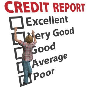 Woman builds up credit report score rating