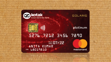 Kotak Solaris Platinum Credit Card - Review, Details, Offers, Benefits, Fees, How To Apply ...